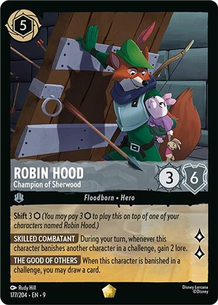 Robin Hood - Champion of Sherwood 177/204 Legendary Fabled Lorcana Near Mint