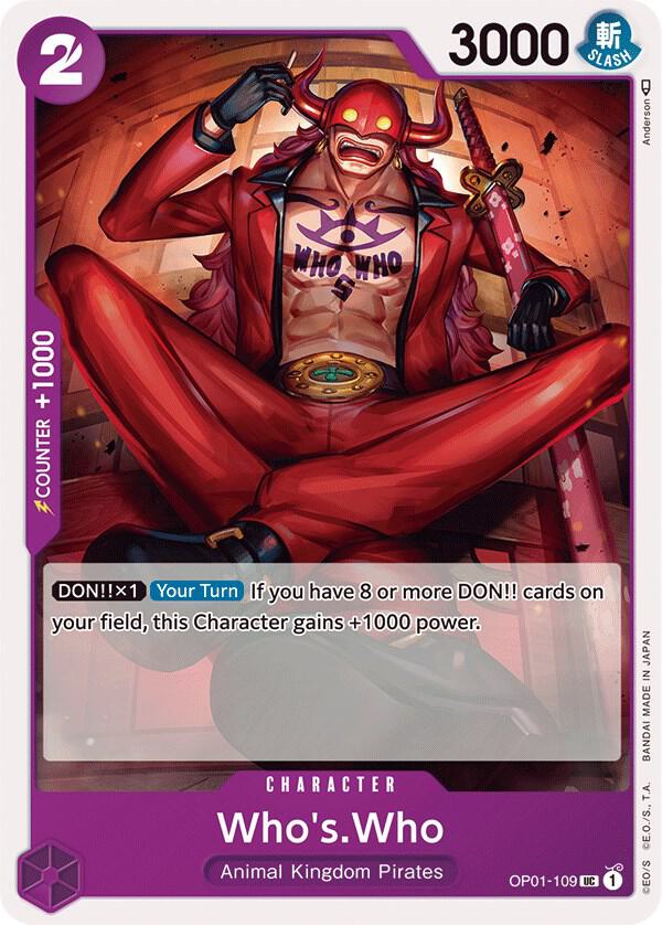 Who's.Who OP01-109 Uncommon Romance Dawn One Piece Near Mint