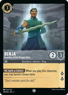 Benja - Guardian of the Dragon Gem 174/204 Rise of the Floodborn Lorcana NM