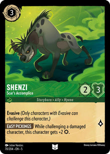 Shenzi - Scar's Accomplice 70/204 Uncommon Shimmering Skies Lorcana Near Mint
