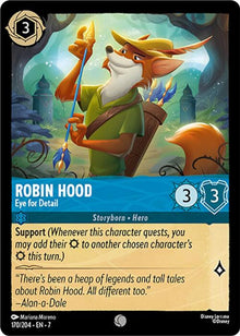 Robin Hood - Eye for Detail 170/204 Common Archazia's Island Lorcana Near Mint