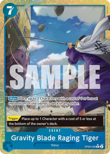 Gravity Blade Raging Tiger (Alternate Art) OP06-058 Premium Booster -The Best- Vol. 2 One Piece Foil NM