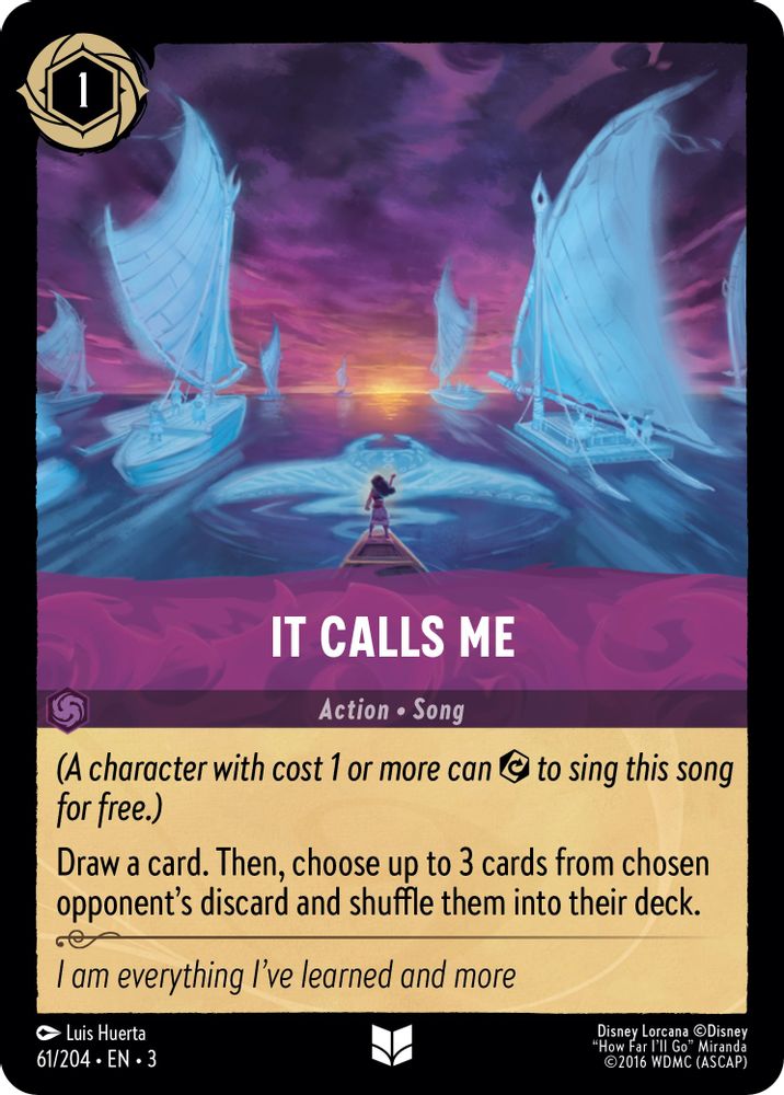 It Calls Me 61/204 Uncommon Into the Inklands Lorcana Near Mint