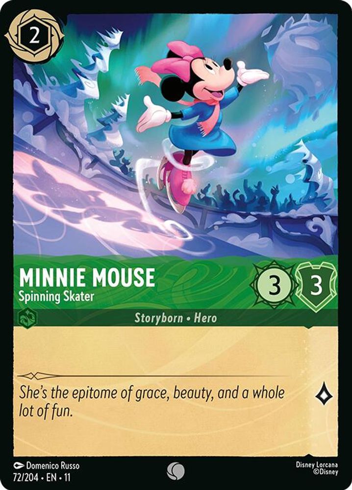 Minnie Mouse - Spinning Skater 72/204 Common Winterspell Lorcana Near Mint