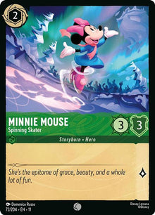 Minnie Mouse - Spinning Skater 72/204 Common Winterspell Lorcana Near Mint