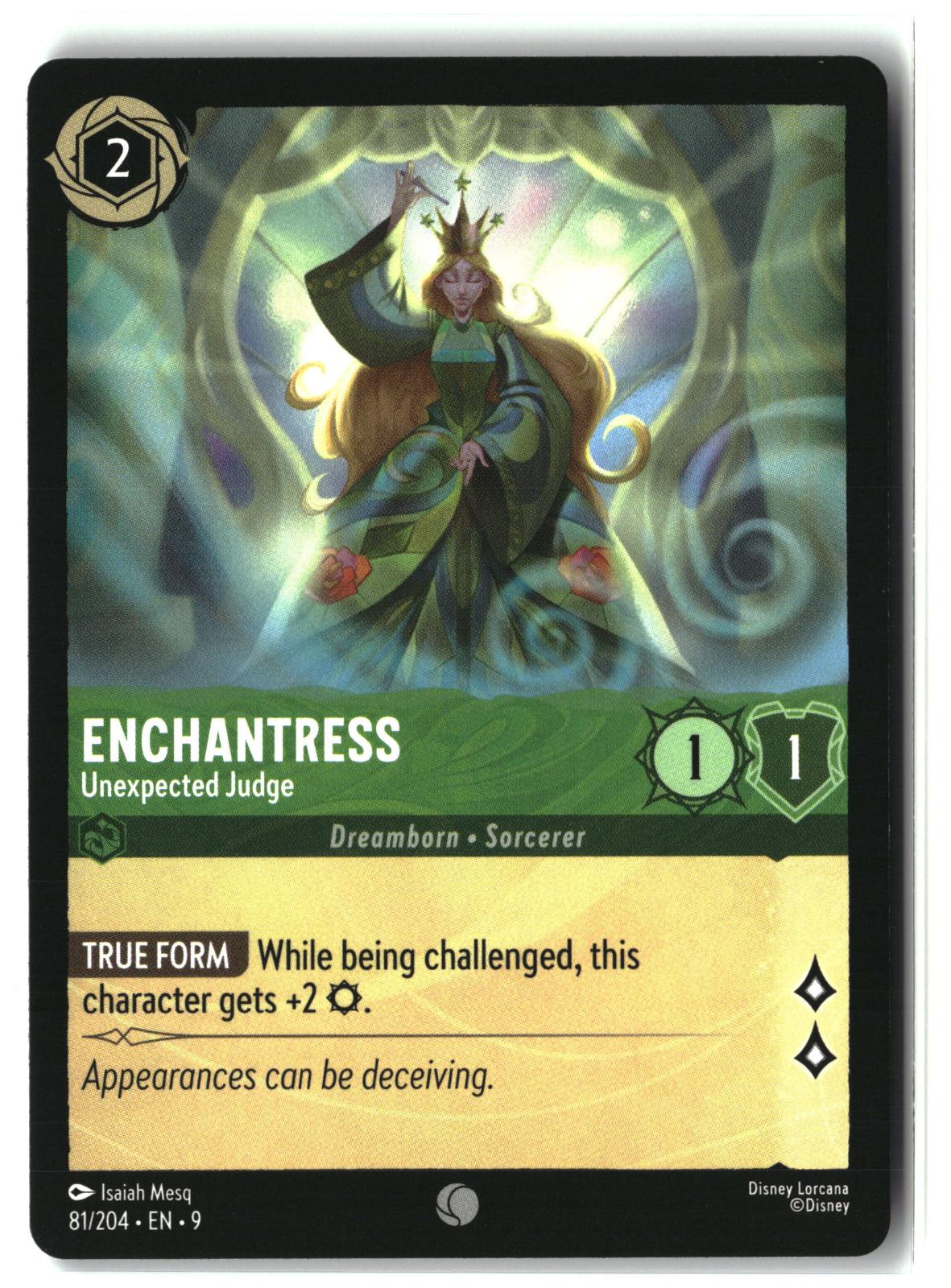 Enchantress - Unexpected Judge 81/204 Common Fabled Lorcana Lightly Played