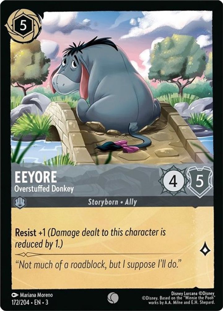 Eeyore - Overstuffed Donkey 172/204 Common Into the Inklands Lorcana Near Mint