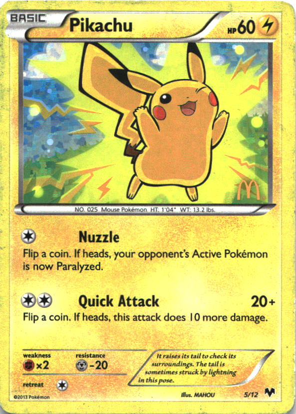 Pikachu 42/146 Common XY Pokemon Damaged