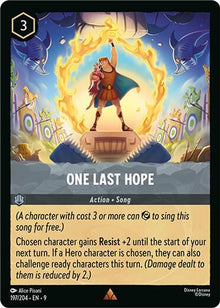 One Last Hope 197/204 Rare Fabled Lorcana Near Mint