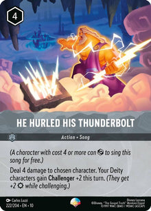 He Hurled His Thunderbolt (Epic) 222/204 Whispers in the Well Lorcana Holo NM