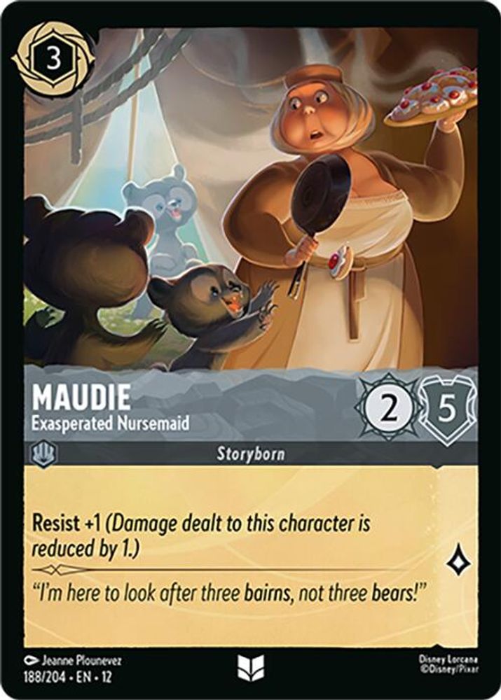 Maudie - Exasperated Nursemaid 188/204 Uncommon Wilds Unknown Lorcana Near Mint