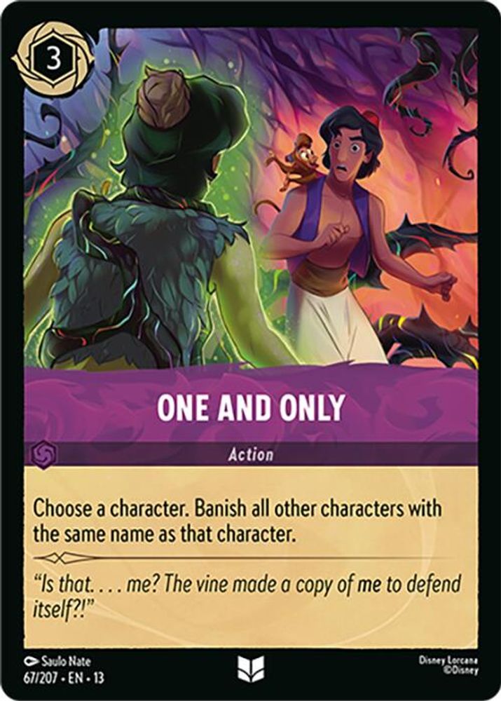One and Only 67/204 Uncommon Attack of the Vine! Lorcana Near Mint