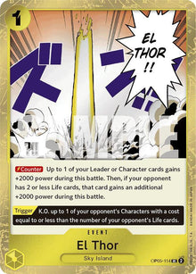 El Thor (Jolly Roger Foil) OP05-114 Premium Booster -The Best- One Piece NM