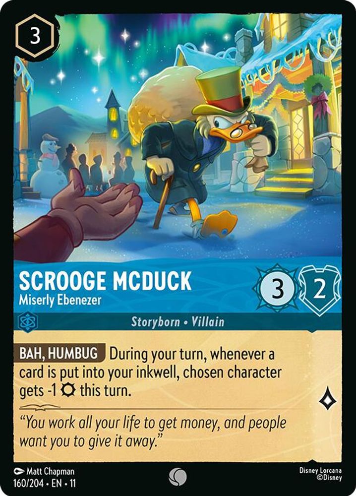 Scrooge McDuck - Miserly Ebenezer 160/204 Common Winterspell Lorcana Near Mint