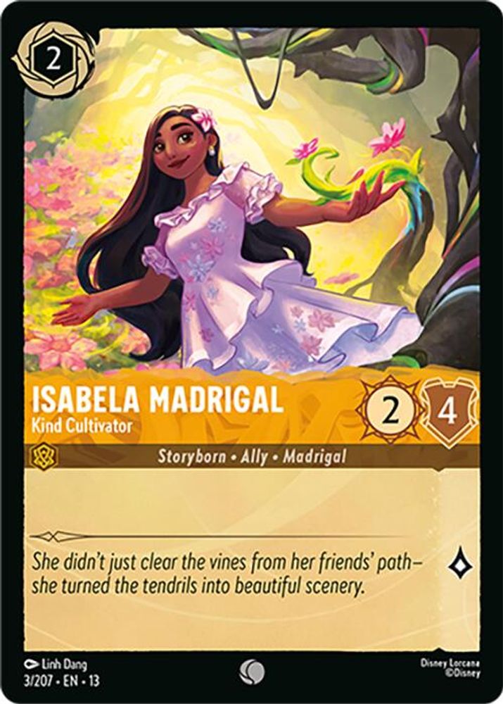 Isabela Madrigal - Kind Cultivator 3/204 Common Attack of the Vine! Lorcana NM