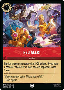Red Alert 135/204 Uncommon Attack of the Vine! Lorcana Near Mint