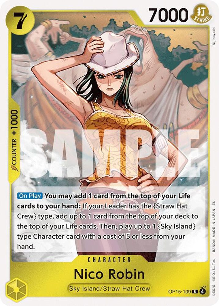 Nico Robin OP15-109 Rare Adventure on Kami's Island One Piece Foil Near Mint