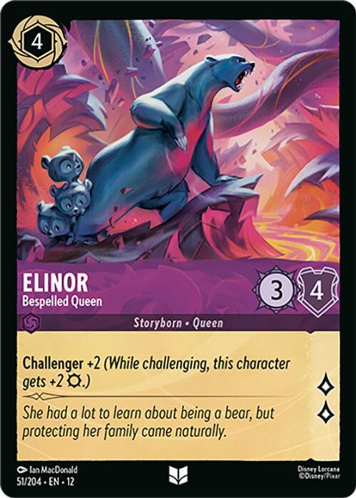 Elinor - Bespelled Queen 51/204 Uncommon Wilds Unknown Lorcana Near Mint