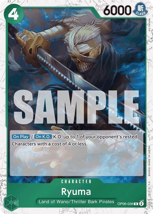 Ryuma (Jolly Roger Foil) OP06-036 Rare Premium Booster -The Best- One Piece NM