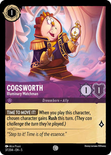 Cogsworth - Illuminary Watchman 37/204 Common Shimmering Skies Lorcana Near Mint
