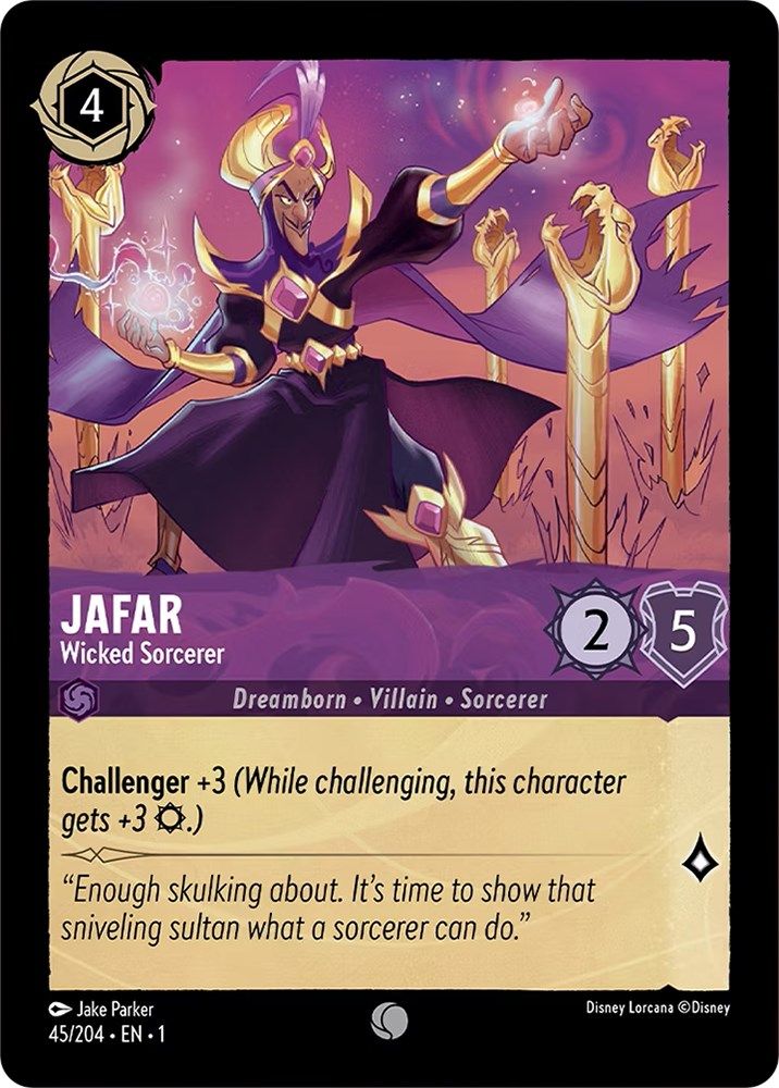 Jafar - Wicked Sorcerer 45/204 Common The First Chapter Lorcana Near Mint