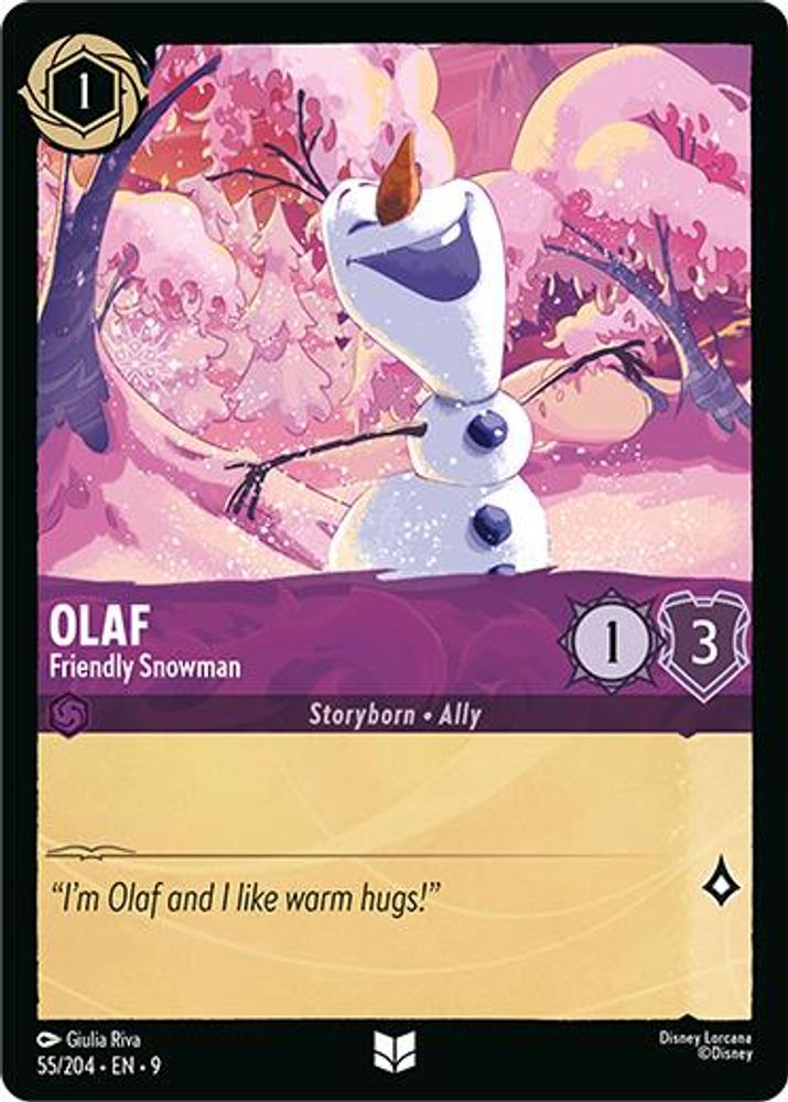 Olaf - Friendly Snowman 55/204 Uncommon Fabled Lorcana Near Mint