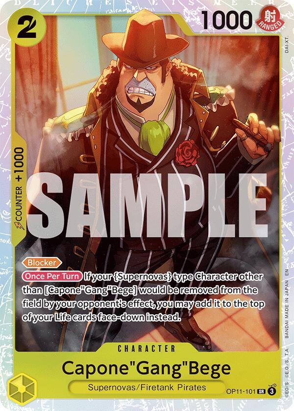 Capone"Gang"Bege (101) OP11-101 A Fist of Divine Speed One Piece Foil NM