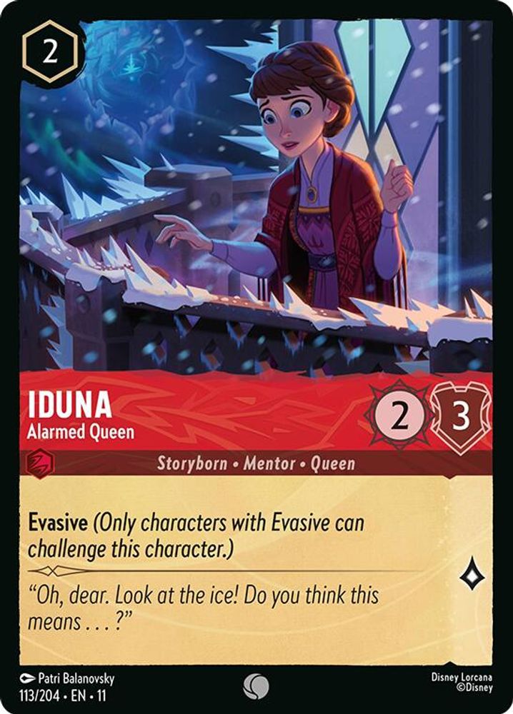 Iduna - Alarmed Queen 113/204 Common Winterspell Lorcana Near Mint