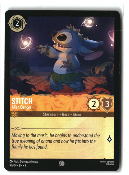 Stitch - Alien Dancer 9/204 Common Fabled Lorcana Lightly Played