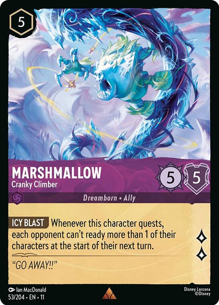 Marshmallow - Cranky Climber 53/204 Rare Winterspell Lorcana Near Mint