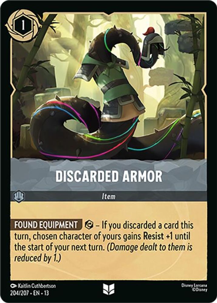 Discarded Armor 204/204 Uncommon Attack of the Vine! Lorcana Near Mint