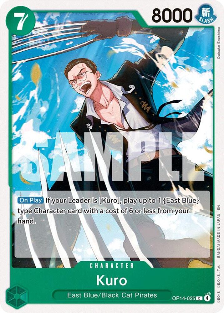Kuro OP14-025 Common The Azure Sea's Seven One Piece Near Mint