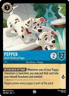 Pepper - Quick-Thinking Puppy 167/204 Common Archazia's Island Lorcana Near Mint