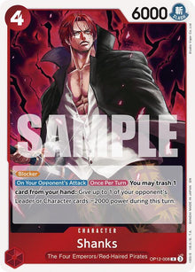 Shanks (008) OP12-008 Rare Legacy of the Master One Piece Foil Near Mint
