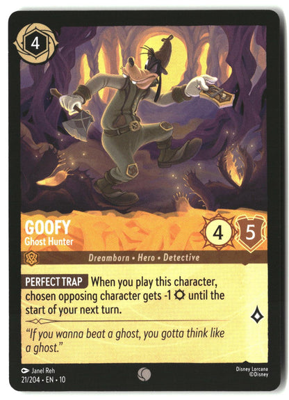 Goofy - Ghost Hunter 21/204 Common Whispers in the Well Lorcana Lightly Played