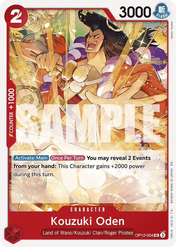 Kouzuki Oden OP12-004 Uncommon Legacy of the Master One Piece Near Mint