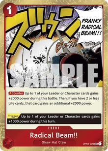 Radical Beam!! (Jolly Roger Foil) OP01-029 Premium Booster -The Best- One Piece NM