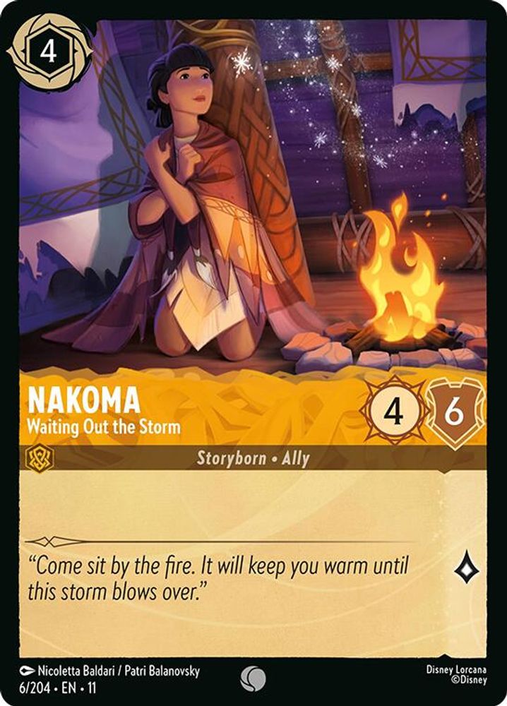 Nakoma - Waiting Out the Storm 6/204 Common Winterspell Lorcana Near Mint