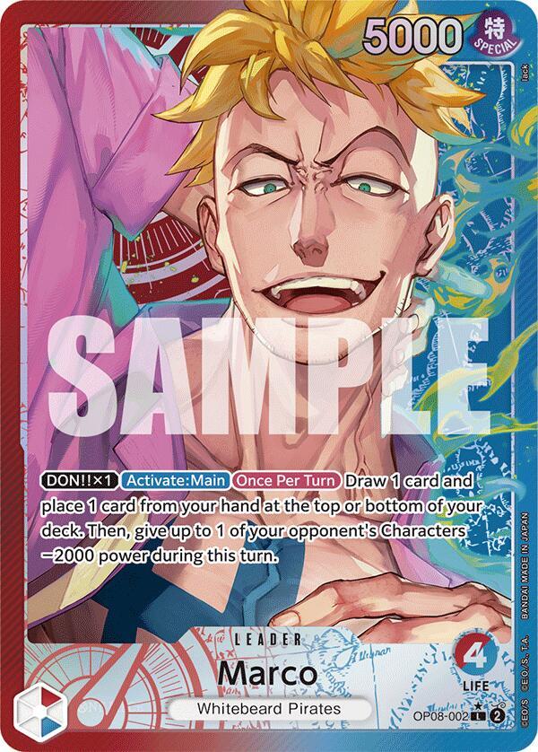 Marco (Parallel) OP08-002 Leader Two Legends One Piece Foil Near Mint