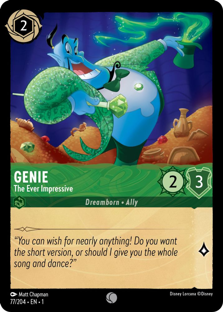 Genie - The Ever Impressive 77/204 Common The First Chapter Lorcana Near Mint