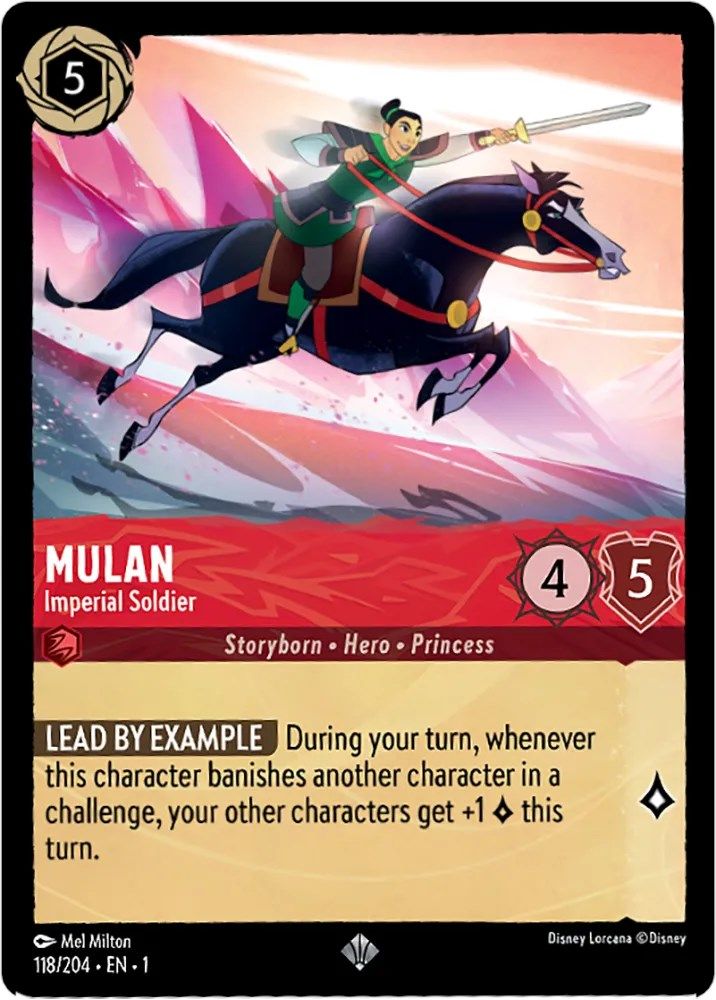 Mulan - Imperial Soldier 118/204 Super Rare The First Chapter Lorcana Near Mint