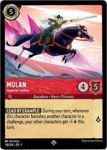 Mulan - Imperial Soldier 118/204 Super Rare The First Chapter Lorcana Near Mint