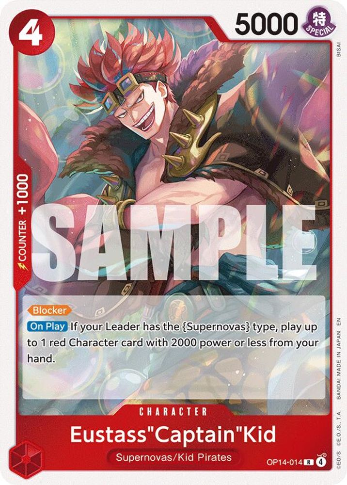 Eustass"Captain"Kid OP14-014 Rare The Azure Sea's Seven One Piece Foil Near Mint