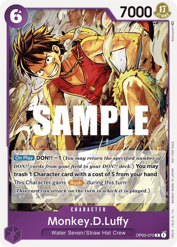 Monkey.D.Luffy (Dash Pack) OP03-070 Rare Kingdoms of Intrigue One Piece Foil NM