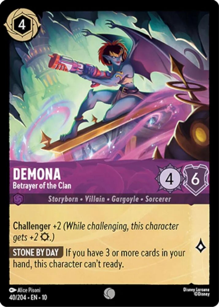 Demona - Betrayer of the Clan 40/204 Common Whispers in the Well Lorcana NM