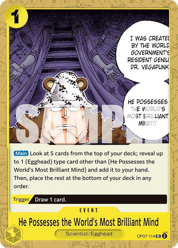 He Possesses the World's Most Brilliant Mind OP07-114 500 Years in the Future One Piece NM
