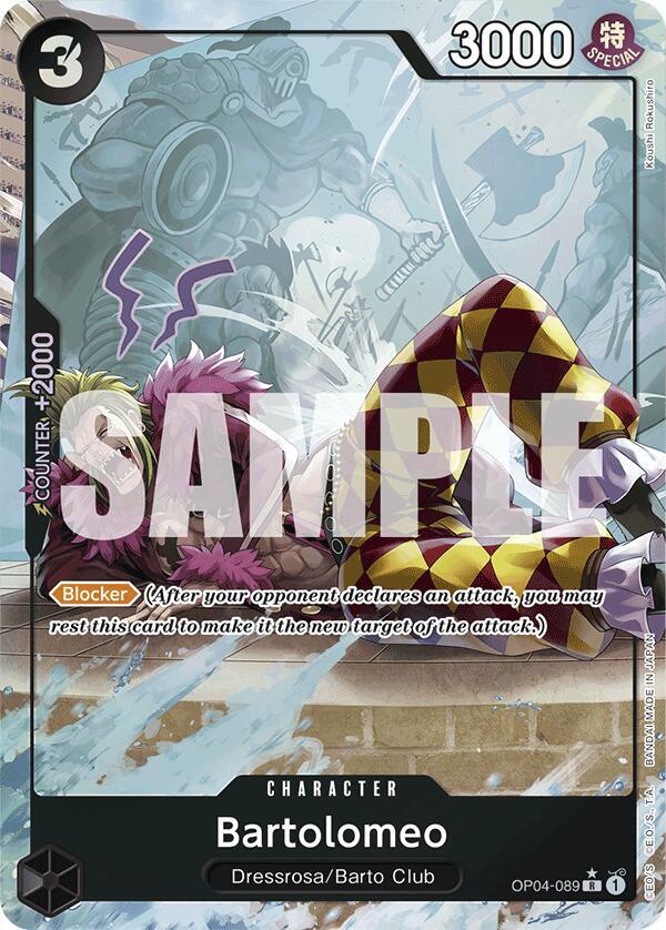 Bartolomeo (Full Art) OP04-089 Rare Premium Booster -The Best- One Piece Foil NM