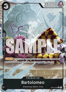 Bartolomeo (Full Art) OP04-089 Rare Premium Booster -The Best- One Piece Foil NM