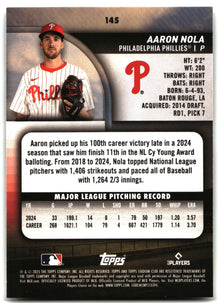 Aaron Nola - 2025 Stadium Club - #145 back