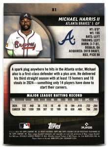 Michael Harris II - 2025 Stadium Club - #81 back